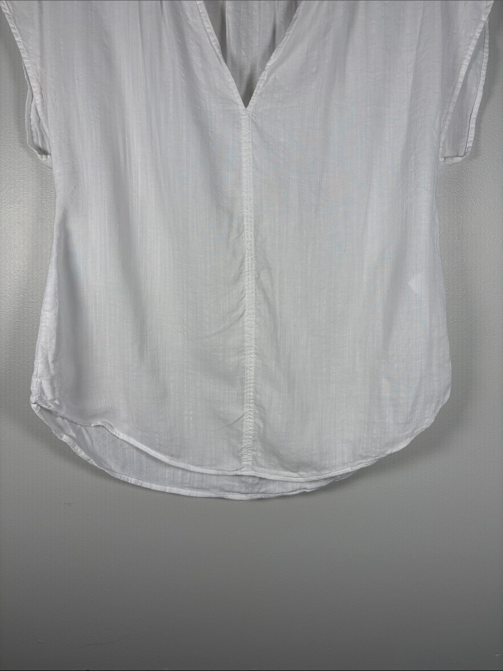 H&M White Split-Neck Short Sleeve Blouse - Picture 5 of 10